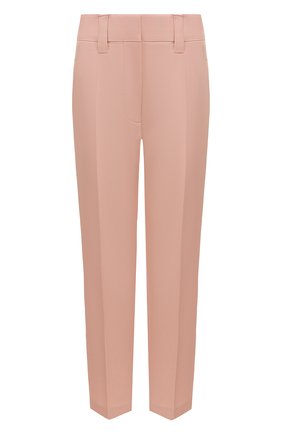 Женские брюки ACNE STUDIOS розового цвета, арт. AK0410 | Фото 1 (Материал внешний: Синтетический материал, Шерсть; Длина (брюки, джинсы): Укороченные)