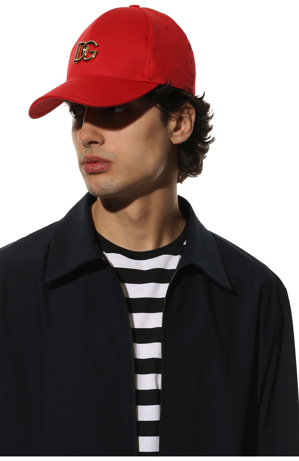 Мужской хлопковая бейсболка DOLCE & GABBANA красного цвета по цене 35650 руб., арт. GH590A/GF091 | Фото 2 Мужской хлопковая бейсболка DOLCE & GABBANA красного цвета, арт. GH590A/GF091 | Фото 2 (Материал: Текстиль, Хлопок)