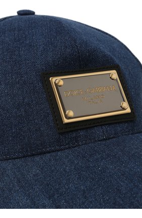 Мужской джинсовая бейсболка DOLCE & GABBANA темно-синего цвета по цене 42450 руб., арт. GH590A/G8EE4 | Фото 4 Мужской джинсовая бейсболка DOLCE & GABBANA темно-синего цвета, арт. GH590A/G8EE4 | Фото 4 (Материал: Текстиль, Хлопок; Кросс-КТ: Деним)