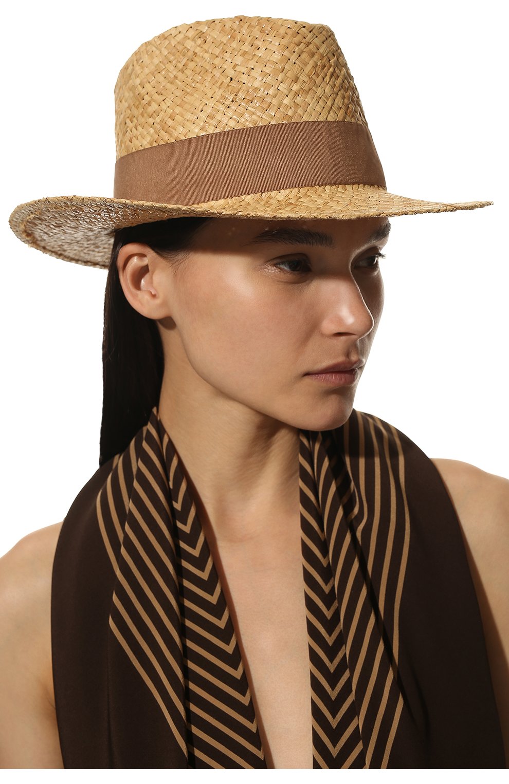 Женская шляпа MARYAN MEHLHORN бежевого цвета, арт. M6717329 | Фото 2 (Материал: Растительное волокно)