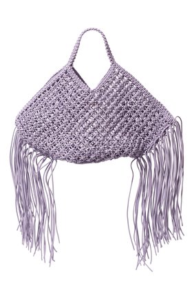 Женская сумка woven basket large YUZEFI сиреневого цвета, арт. YUZRS22-LW-033 | Фото 1 (Размер: large; Материал: Текстиль; Сумки-технические: Сумки top-handle)