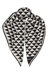 Женский шелковый платок PRADA черно-белого цвета, арт. 1FF001-2DTP-F0967 | Фото 1 (Материал: Текстиль, Шелк)