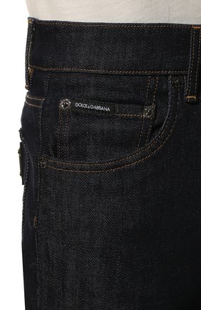 Мужские джинсы DOLCE & GABBANA темно-синего цвета, арт. GY07CD/G8FR4 | Фото 5 (Силуэт М (брюки): Прямые; Кросс-КТ: Деним; Длина (брюки, джинсы): Стандартные; Материал внешний: Хлопок, Деним; Стили: Кэжуэл)
