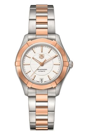Женские часы aquaracer TAG HEUER бесцветного цвета по цене 240000 руб., арт. WAP1450.BD0837 | Фото 1 Женские часы aquaracer TAG HEUER бесцветного цвета, арт. WAP1450.BD0837 | Фото 1 (Механизм: Кварц; Цвет циферблата: Белый; Материал корпуса: Сталь и розовое золото)