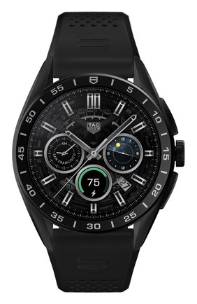 Мужские часы connected TAG HEUER бесцветного цвета, арт. SBR8A80.BT6261 | Фото 1 (Материал корпуса: Титан; Цвет циферблата: Чёрный; Механизм: Электронный)