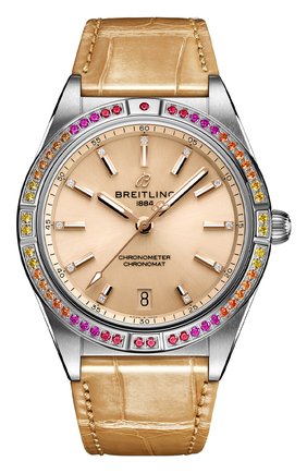 Женские часы chronomat automatic 36 south sea BREITLING бесцветного цвета по цене 1006400 руб., арт. A10380611A1P1 | Фото 1 Женские часы chronomat automatic 36 south sea BREITLING бесцветного цвета, арт. A10380611A1P1 | Фото 1 (Механизм: Автомат; Материал корпуса: Сталь; Цвет циферблата: Другое)