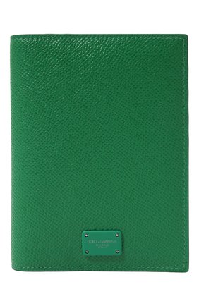 Мужской кожаная обложка для паспорта DOLCE & GABBANA зеленого цвета, арт. BP2215/AZ602 | Фото 1 (Материал: Натуральная кожа; Кросс-КТ: футляры для документов)