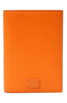 Мужской кожаная обложка для паспорта DOLCE & GABBANA оранжевого цвета, арт. BP2215/AZ602 | Фото 1 (Материал: Натуральная кожа; Кросс-КТ: футляры для документов)