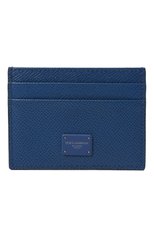 Мужской кожаный футляр для кредитных карт DOLCE & GABBANA синего цвета, арт. BP0330/AZ602 | Фото 1 (Материал: Натуральная кожа)