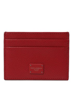 Мужской кожаный футляр для кредитных карт DOLCE & GABBANA красного цвета, арт. BP0330/AZ602 | Фото 1 (Материал: Натуральная кожа; Кросс-КТ: обложки и футляры)