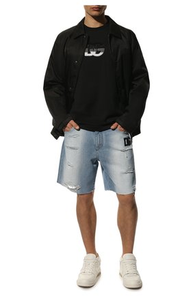 Мужская хлопковая футболка DOLCE & GABBANA черного цвета, арт. G8KBAZ/G7C6S | Фото 2 (Длина (для топов): Стандартные; Рукава: Короткие; Материал внешний: Хлопок; Принт: Без принта; Стили: Кэжуэл)