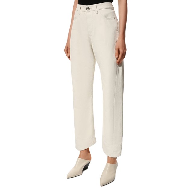 фото Брюки из хлопка и льна jil sander