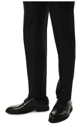 Мужские кожаные дерби BOSS черного цвета, арт. 50473420 | Фото 3 (Материал внешний: Кожа; Стили: Классический)