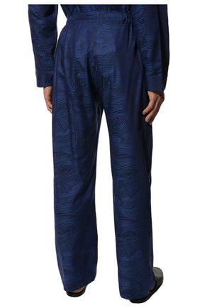 Мужская хлопковая пижама DEREK ROSE темно-синего цвета, арт. 5000-PARI022 | Фото 6 (Рукава: Длинные; Длина (брюки, джинсы): Стандартные; Кросс-КТ: домашняя одежда; Длина (для топов): Стандартные; Материал внешний: Хлопок)