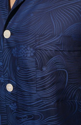 Мужская хлопковая пижама DEREK ROSE темно-синего цвета, арт. 5000-PARI022 | Фото 7 (Рукава: Длинные; Длина (брюки, джинсы): Стандартные; Кросс-КТ: домашняя одежда; Длина (для топов): Стандартные; Материал внешний: Хлопок)