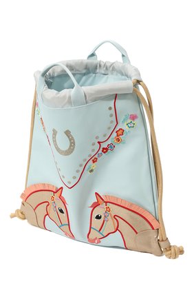 Детская сумка-рюкзак JEUNE PREMIER голубого цвета, арт. CI022187 | Фото 3 (Материал: Текстиль)