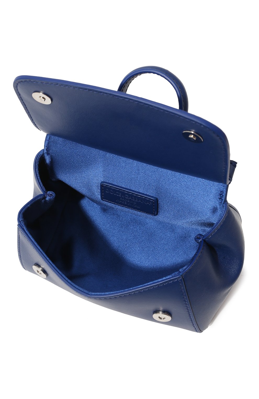 Детская кожаная сумка DOLCE & GABBANA синего цвета, арт. EB0003/AW576 | Фото 4 (Материал: Натуральная кожа)