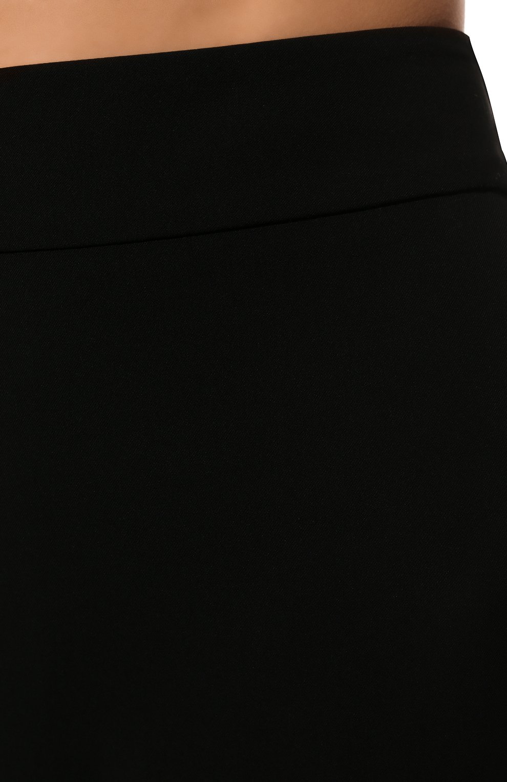 Женские брюки GIORGIO ARMANI черного цвета, арт. 8CHPP01P/T00D6 | Фото 5 (Длина (брюки, джинсы): Удлиненные; Женское Кросс-КТ: Брюки-одежда; Случай: Повседневный; Материал внешний: Синтетический материал; Силуэт Ж (брюки и джинсы): Прямые; Стили: Кэжуэл)