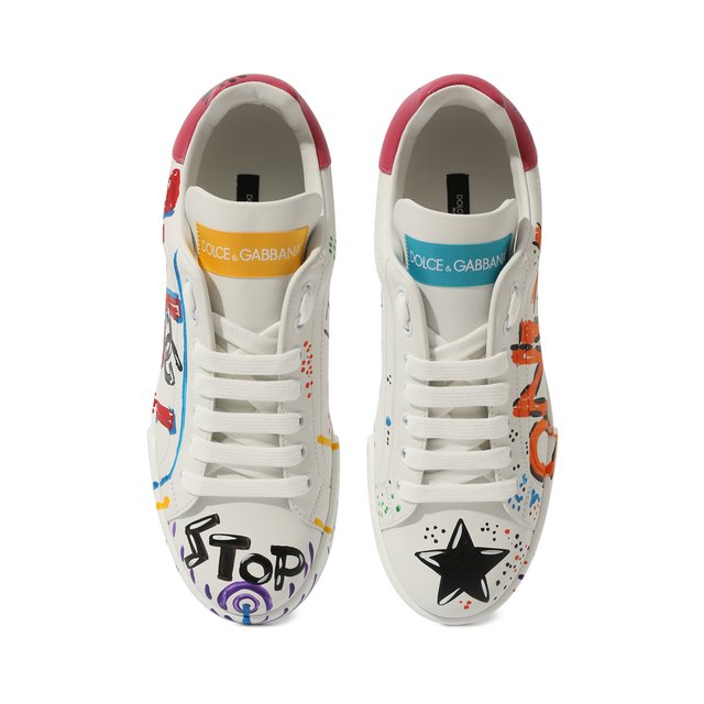 фото Кожаные кеды portofino light dolce & gabbana