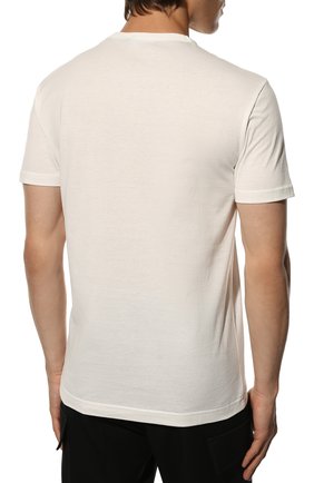 Мужская хлопковая футболка DOLCE & GABBANA белого цвета, арт. G8KBAZ/G7C6S | Фото 4 (Рукава: Короткие; Длина (для топов): Стандартные; Принт: С принтом; Материал внешний: Хлопок; Стили: Кэжуэл)