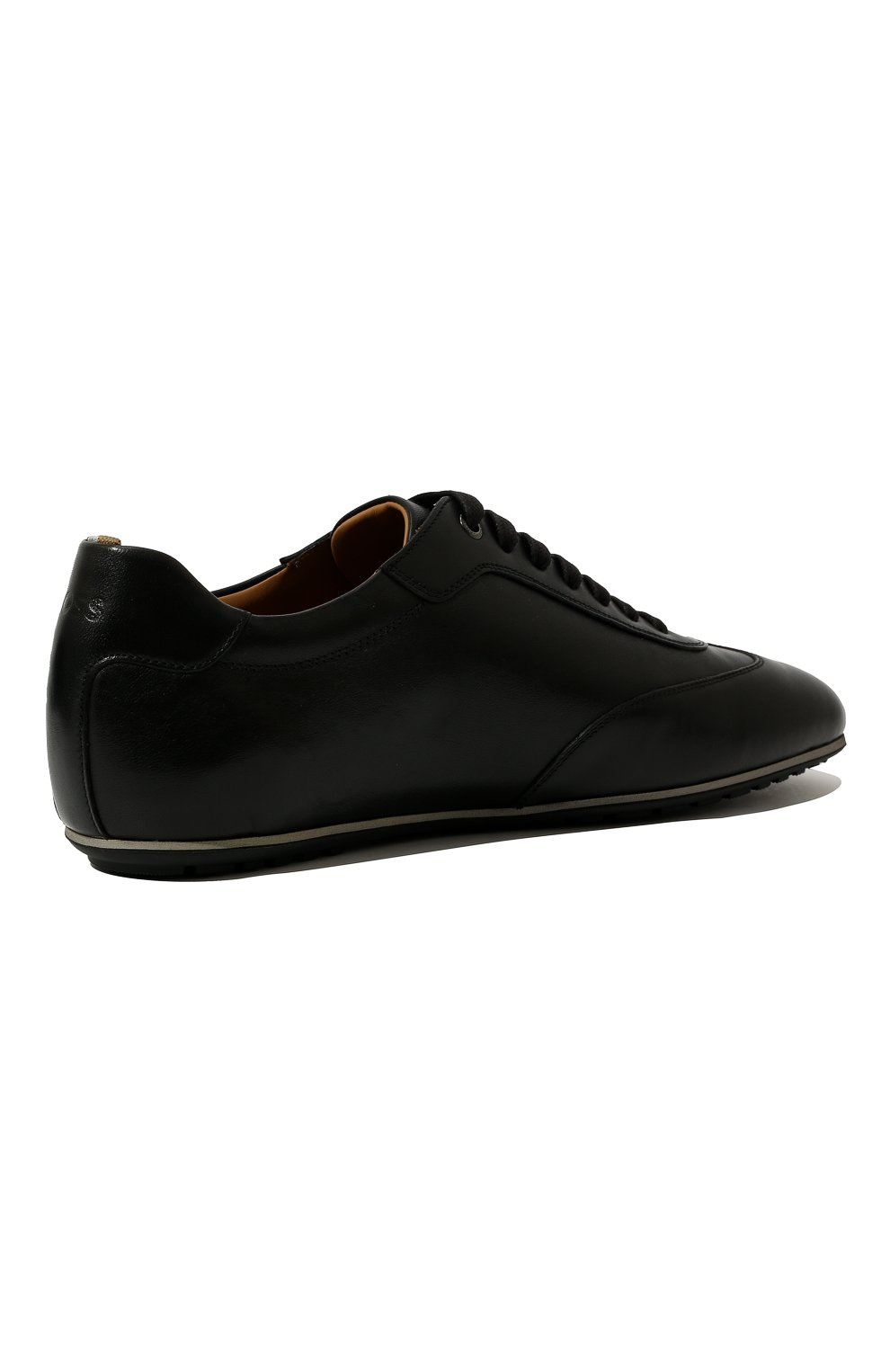 Мужские кожаные кроссовки BOSS черного цвета, арт. 50469928 | Фото 5 (Материал внешний: Кожа; Стили: Классический; Материал утеплителя: Без утеплителя)