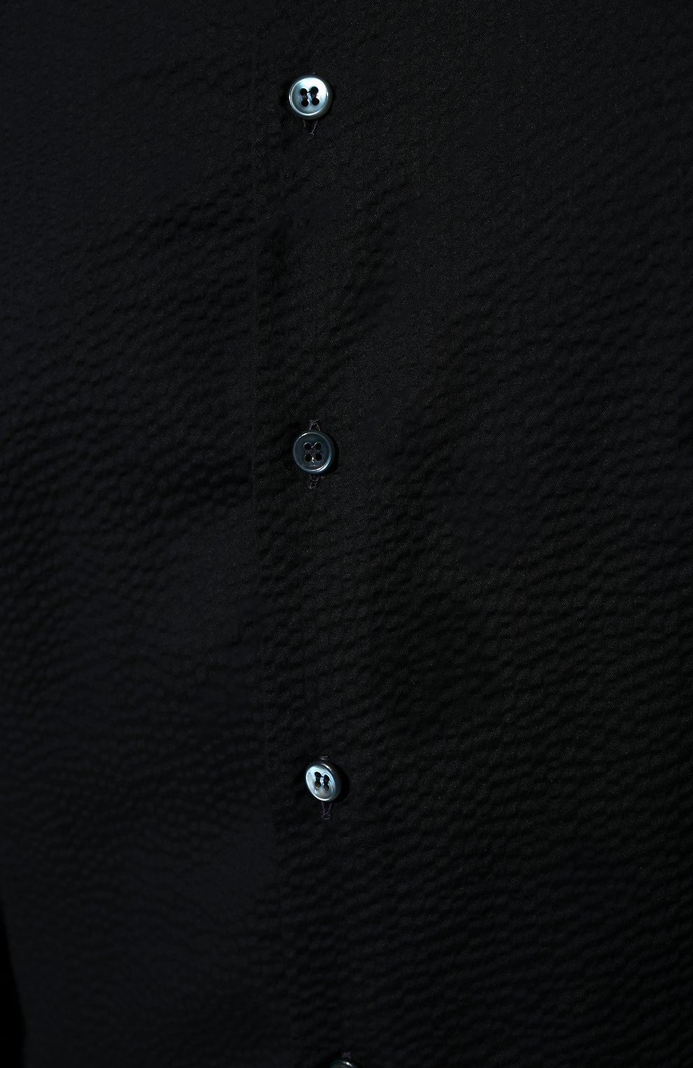 Мужская хлопковая рубашка GIORGIO ARMANI темно-синего цвета, арт. 8WGCCZ97/TZ272 | Фото 5 (Манжеты: На пуговицах; Воротник: Кент; Рукава: Длинные; Случай: Повседневный; Длина (для топов): Стандартные; Материал внешний: Хлопок; Принт: Однотонные; Стили: Кэжуэл)