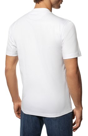 Мужская хлопковая футболка BRUNELLO CUCINELLI белого цвета, арт. 221M0T611308 | Фото 4 (Принт: Без принта; Рукава: Короткие; Длина (для топов): Стандартные; Материал внешний: Хлопок; Стили: Кэжуэл)