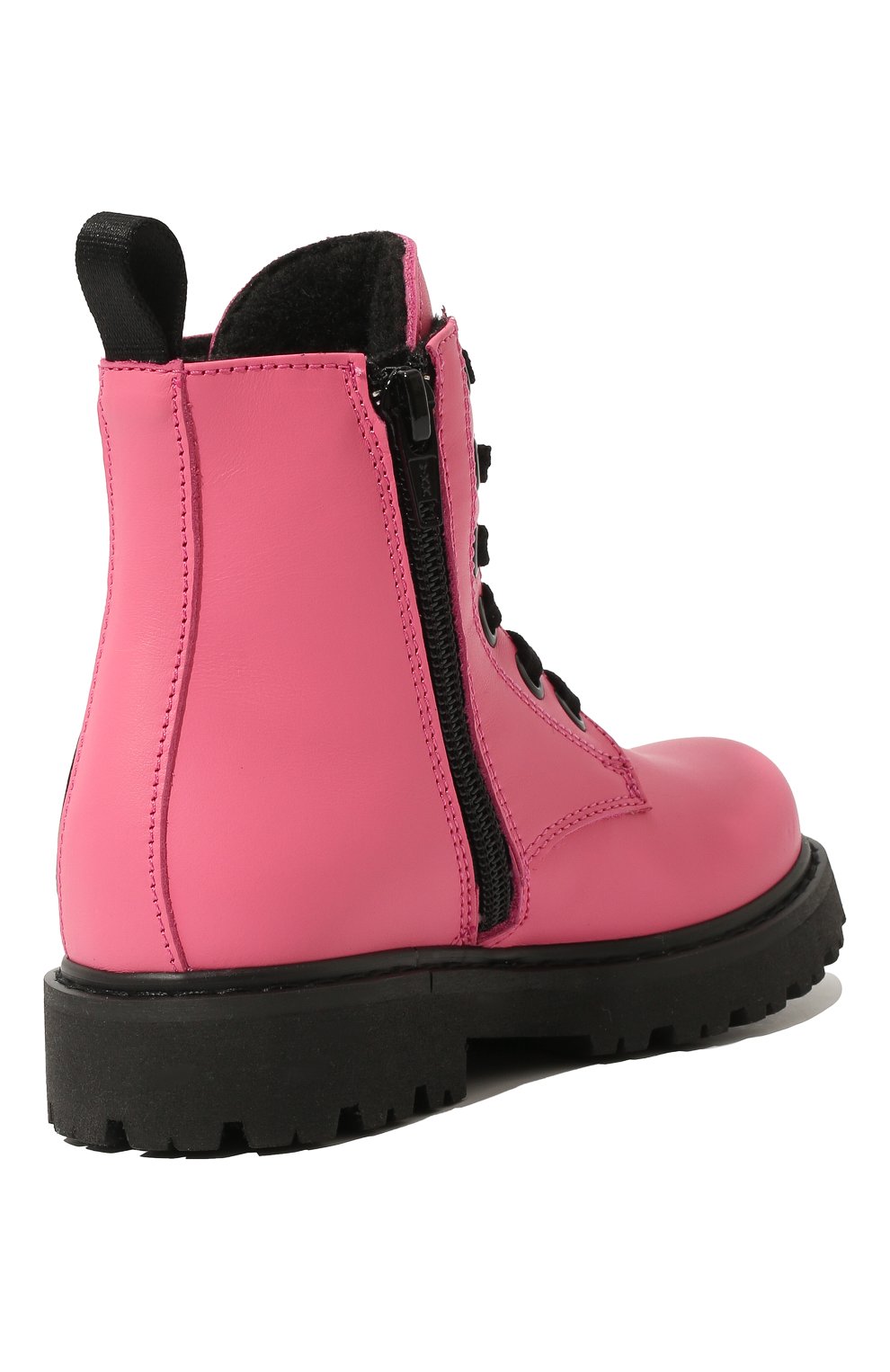 Детские кожаные ботинки MOSCHINO розового цвета, арт. 71866 VAR.3/28-35 | Фото 3 (Материал внешний: Кожа; Материал внутренний: Текстиль)