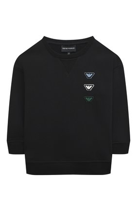 Детского комплект из свитшота и брюк EMPORIO ARMANI темно-синего цвета по цене 24400 руб., арт. 6L4VJ4/3J4VZ | Фото 2 Детского комплект из свитшота и брюк EMPORIO ARMANI темно-синего цвета, арт. 6L4VJ4/3J4VZ | Фото 2 (Материал внешний: Хлопок; Рукава: Длинные; Мальчики Кросс-КТ: Костюмы-спорт; Ростовка одежда: 10 - 11 лет | 140 - 146см, 13 - 15 лет | 158 см, 16 лет | 164 см, 4 года | 104 см, 5 лет | 110 см, 6 лет | 116 см, 7 лет | 122 см, 8 лет | 128 см)