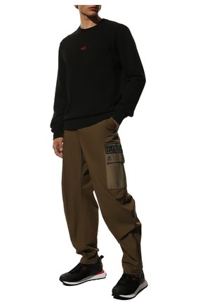 Мужские текстильные кроссовки HUGO черного цвета, арт. 50471233 | Фото 2 (Материал внешний: Текстиль; Материал утеплителя: Без утеплителя; Материал внутренний: Текстиль; Стили: Спорт)