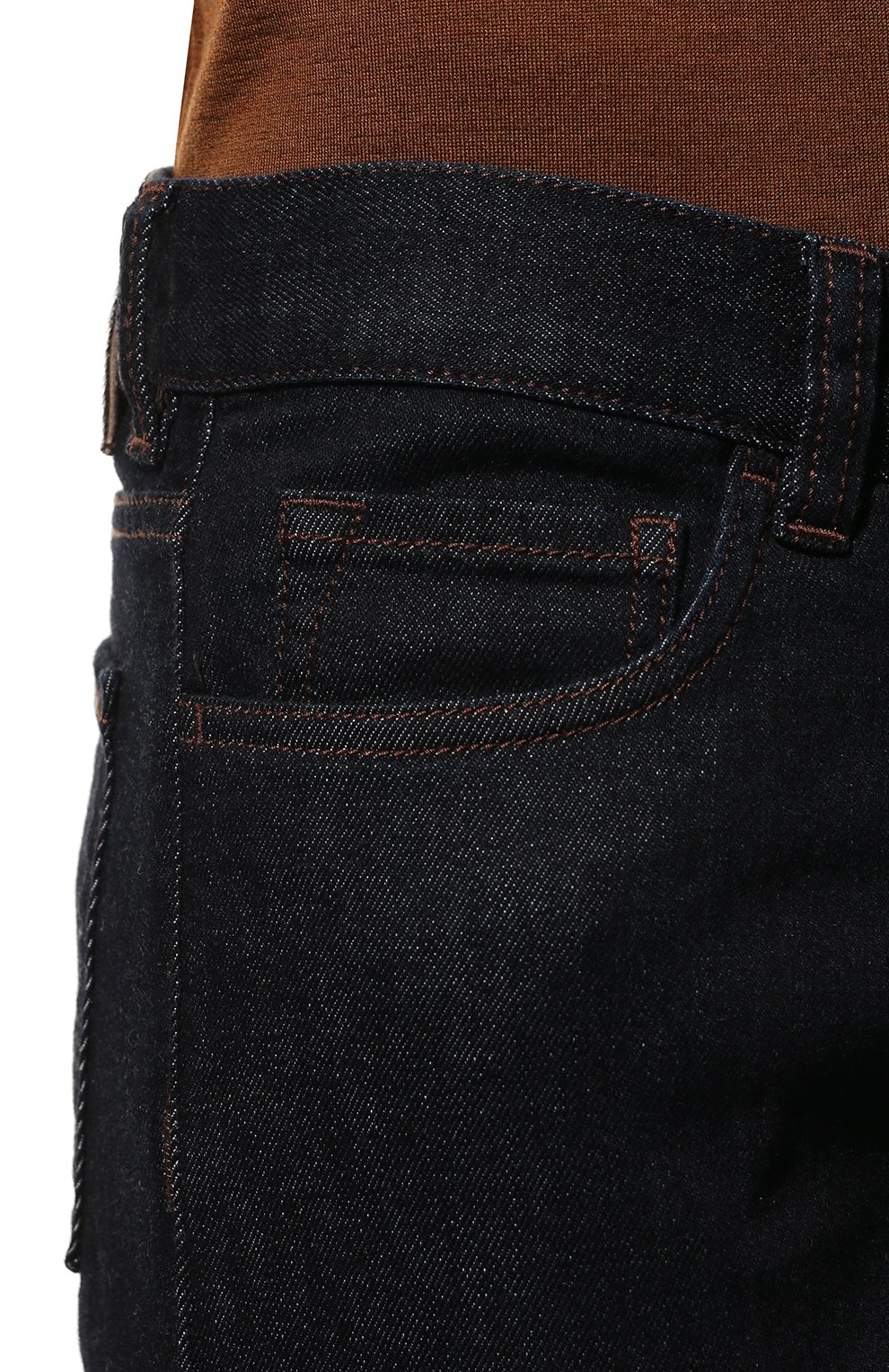 Мужские джинсы CANALI темно-синего цвета, арт. 91700H/PX01028 | Фото 5 (Силуэт М (брюки): Прямые; Кросс-КТ: Деним; Длина (брюки, джинсы): Стандартные; Материал внешний: Хлопок, Деним; Стили: Кэжуэл)