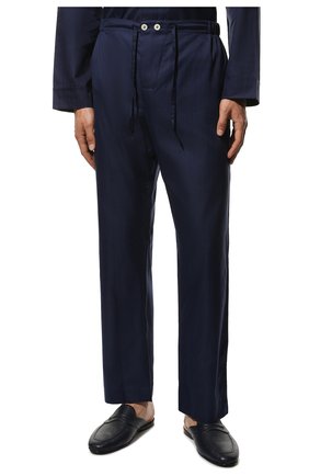 Мужская хлопковая пижама ROBERTO RICETTI темно-синего цвета, арт. PIGIAMA VENEZIA LUNG0/CR962 | Фото 5 (Рукава: Длинные; Длина (брюки, джинсы): Стандартные; Кросс-КТ: домашняя одежда; Длина (для топов): Стандартные; Материал внешний: Хлопок)