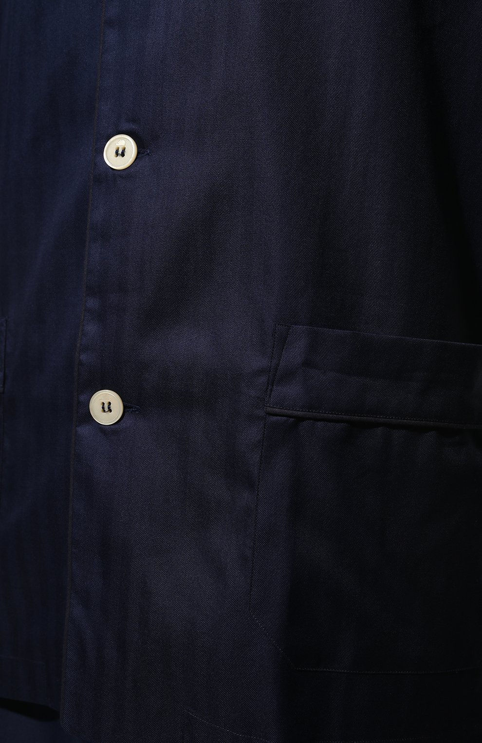Мужская хлопковая пижама ROBERTO RICETTI темно-синего цвета, арт. PIGIAMA VENEZIA LUNG0/CR962 | Фото 7 (Рукава: Длинные; Длина (брюки, джинсы): Стандартные; Кросс-КТ: домашняя одежда; Длина (для топов): Стандартные; Материал внешний: Хлопок)