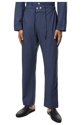Мужская хлопковая пижама ROBERTO RICETTI синего цвета, арт. PIGIAMA VENEZIA LUNG0/R0CK 2317HW217740001 | Фото 5 (Рукава: Длинные; Длина (брюки, джинсы): Стандартные; Кросс-КТ: домашняя одежда; Длина (для топов): Стандартные; Материал внешний: Хлопок)