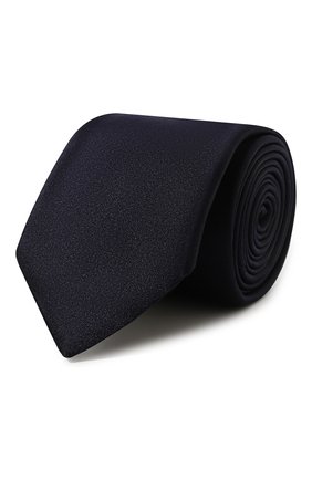 Мужской шелковый галстук GIORGIO ARMANI темно-синего цвета, арт. 360054/8P998 | Фото 1 (Материал: Текстиль, Шелк)