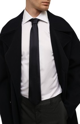 Мужской шелковый галстук GIORGIO ARMANI темно-синего цвета, арт. 360054/8P998 | Фото 2 (Материал: Текстиль, Шелк)
