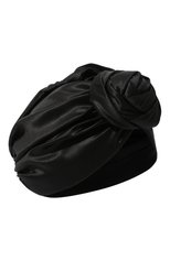 Женская шелковый тюрбан PANFIL черного цвета, арт. 0-Tur-R | Фото 1 (Материал: Текстиль, Шелк; Женское Кросс-КТ: Шапка-тюрбан)