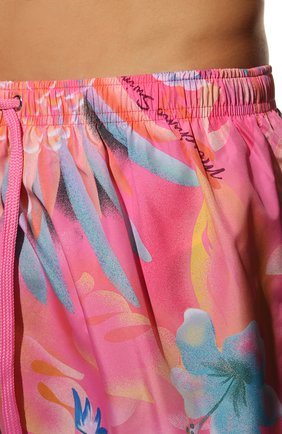 Мужские плавки-шорты MOSCHINO розового цвета, арт. V6111/5603 | Фото 4 (Материал внешний: Синтетический материал; Принт: С принтом; Мужское Кросс-КТ: плавки-шорты)