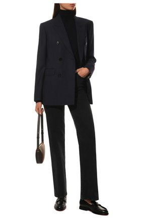 Женские кожаные пенни-лоферы SANTONI черного цвета, арт. WUQC59462BA2BBCKN01 | Фото 2 (Материал внутренний: Натуральная кожа; Материал внешний: Кожа)