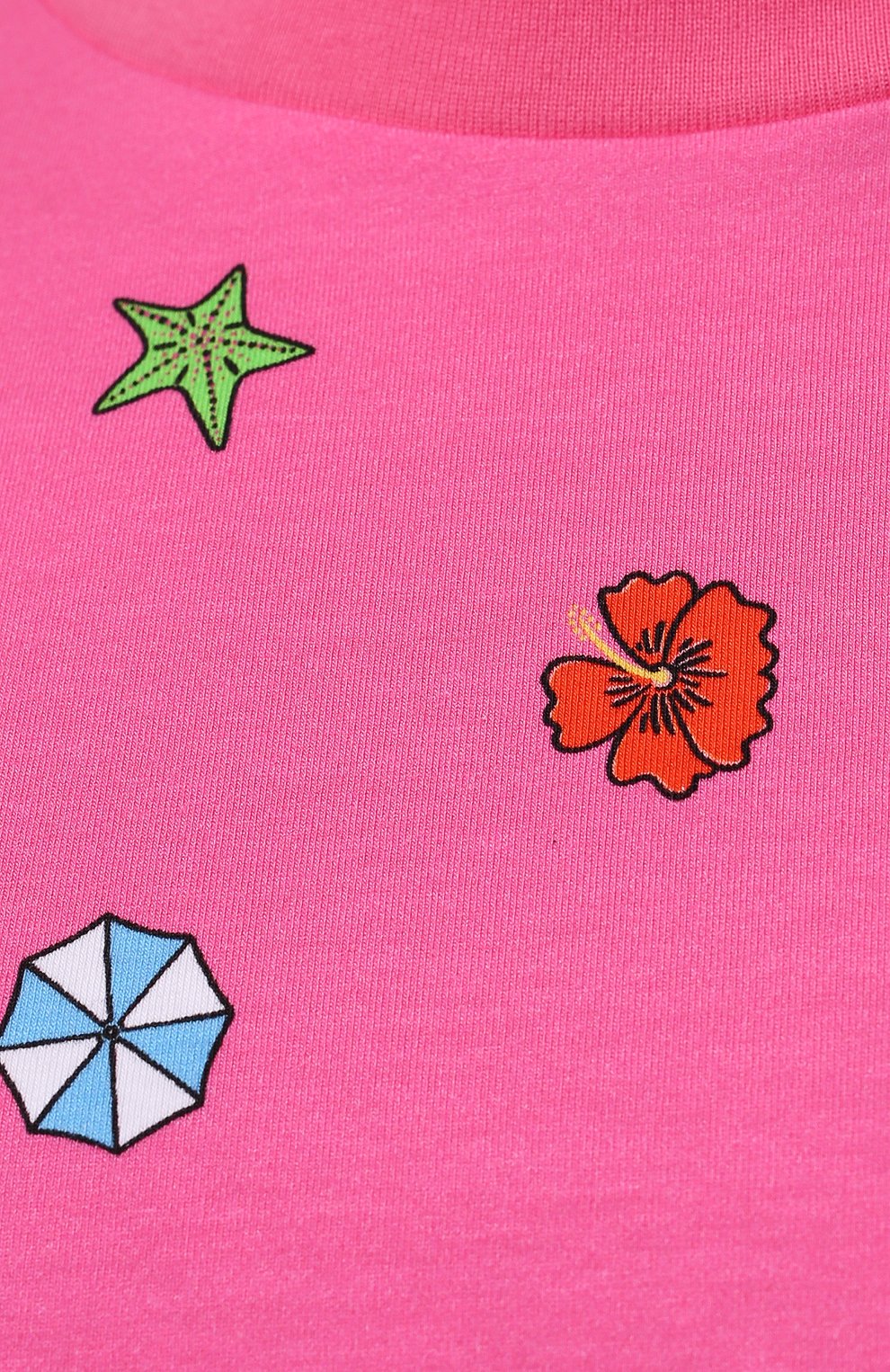 Мужская хлопковая футболка MOSCHINO розового цвета, арт. A1912/2332 | Фото 5 (Кросс-КТ: Пляж; Рукава: Короткие; Длина (для топов): Стандартные; Принт: С принтом; Материал внешний: Хлопок; Стили: Романтичный)