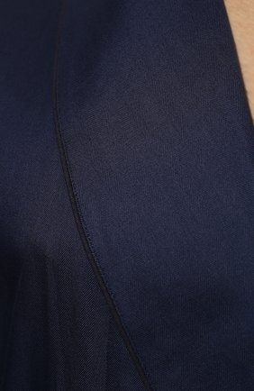 Мужской хлопковый халат ROBERTO RICETTI темно-синего цвета, арт. VESTAGLIA R0BE LUNGA/CR962 | Фото 5 (Рукава: Длинные; Кросс-КТ: домашняя одежда; Материал внешний: Хлопок; Длина (верхняя одежда): Длинные)