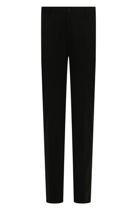 Мужские шерстяные брюки GIORGIO ARMANI черного цвета, арт. 8WGPP00B/T0075 | Фото 1 (Длина (брюки, джинсы): Стандартные; Материал подклада: Синтетический материал; Материал внешний: Шерсть)