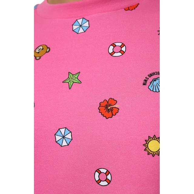 Хлопковый свитшот Moschino A1710/2330, цвет розовый, размер 48 A1710/2330 - фото 5