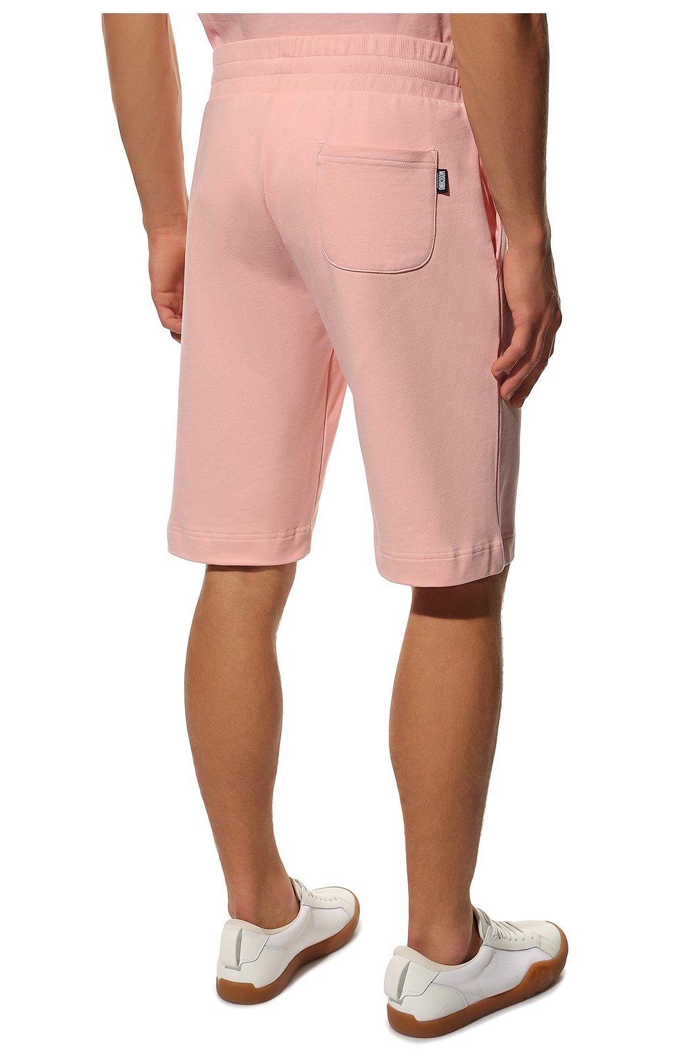 Мужские хлопковые домашние шорты MOSCHINO розового цвета, арт. A4325/8102 | Фото 4 (Кросс-КТ: домашняя одежда; Материал внешний: Хлопок)