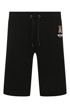 Мужские хлопковые домашние шорты MOSCHINO черного цвета, арт. A4325/8102 | Фото 1 (Кросс-КТ: домашняя одежда; Материал внешний: Хлопок)