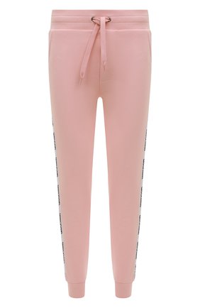 Мужские хлопковые джоггеры MOSCHINO розового цвета, арт. A4333/8102 | Фото 1 (Длина (брюки, джинсы): Стандартные; Материал внешний: Хлопок; Стили: Спорт-шик; Силуэт М (брюки): Джоггеры)