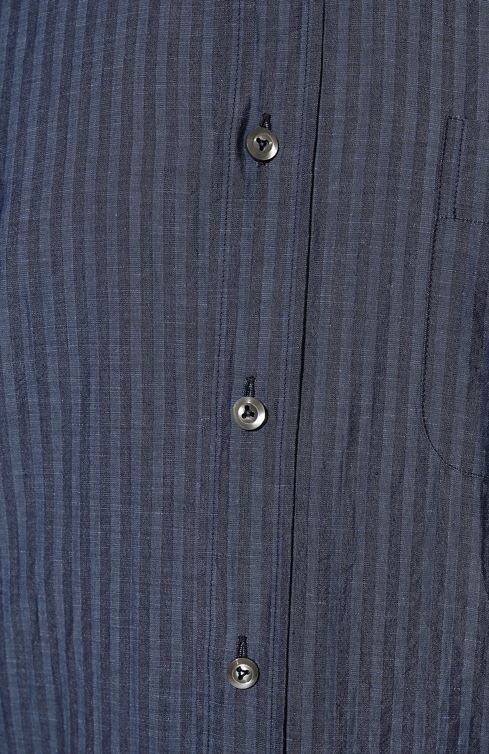 Мужская рубашка из хлопка и льна VAN LAACK синего цвета, арт. RADIL-TFW/161129 | Фото 5 (Манжеты: На пуговицах; Воротник: Кент; Рукава: Длинные; Случай: Повседневный; Принт: Полоска; Длина (для топов): Стандартные; Материал внешний: Хлопок; Стили: Классический)