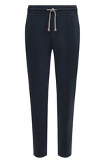 Мужские хлопковые брюки BRUNELLO CUCINELLI темно-синего цвета, арт. M0T353212G | Фото 1 (Длина (брюки, джинсы): Стандартные; Случай: Повседневный; Материал внешний: Хлопок; Стили: Кэжуэл)