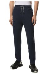 Мужские хлопковые брюки BRUNELLO CUCINELLI темно-синего цвета, арт. M0T353212G | Фото 3 (Длина (брюки, джинсы): Стандартные; Случай: Повседневный; Материал внешний: Хлопок; Стили: Кэжуэл)