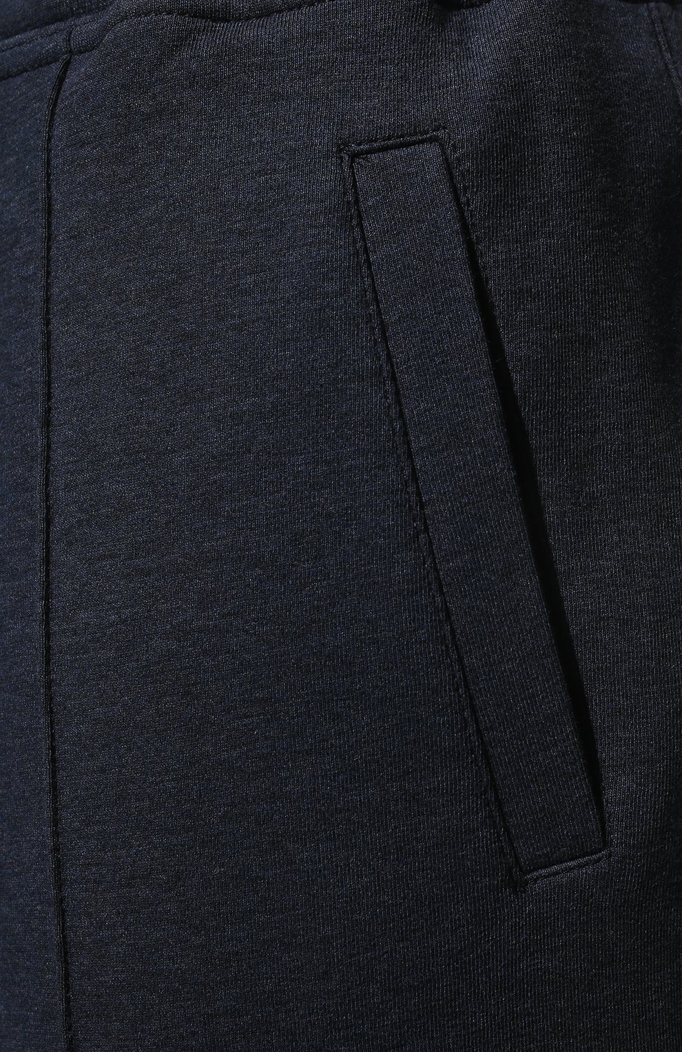 Мужские хлопковые брюки BRUNELLO CUCINELLI темно-синего цвета, арт. M0T353212G | Фото 5 (Длина (брюки, джинсы): Стандартные; Случай: Повседневный; Материал внешний: Хлопок; Стили: Кэжуэл)